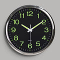 Round Quartz Wall Clock with Glow-in-the-Dark Numerals, 30 cm