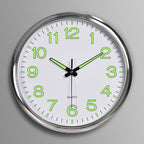 Round Quartz Wall Clock with Glow-in-the-Dark Numerals, 30 cm