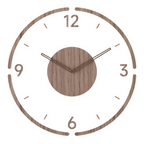 Scandi Acrylic and Wood Wall Clock with Silent Quartz Movement