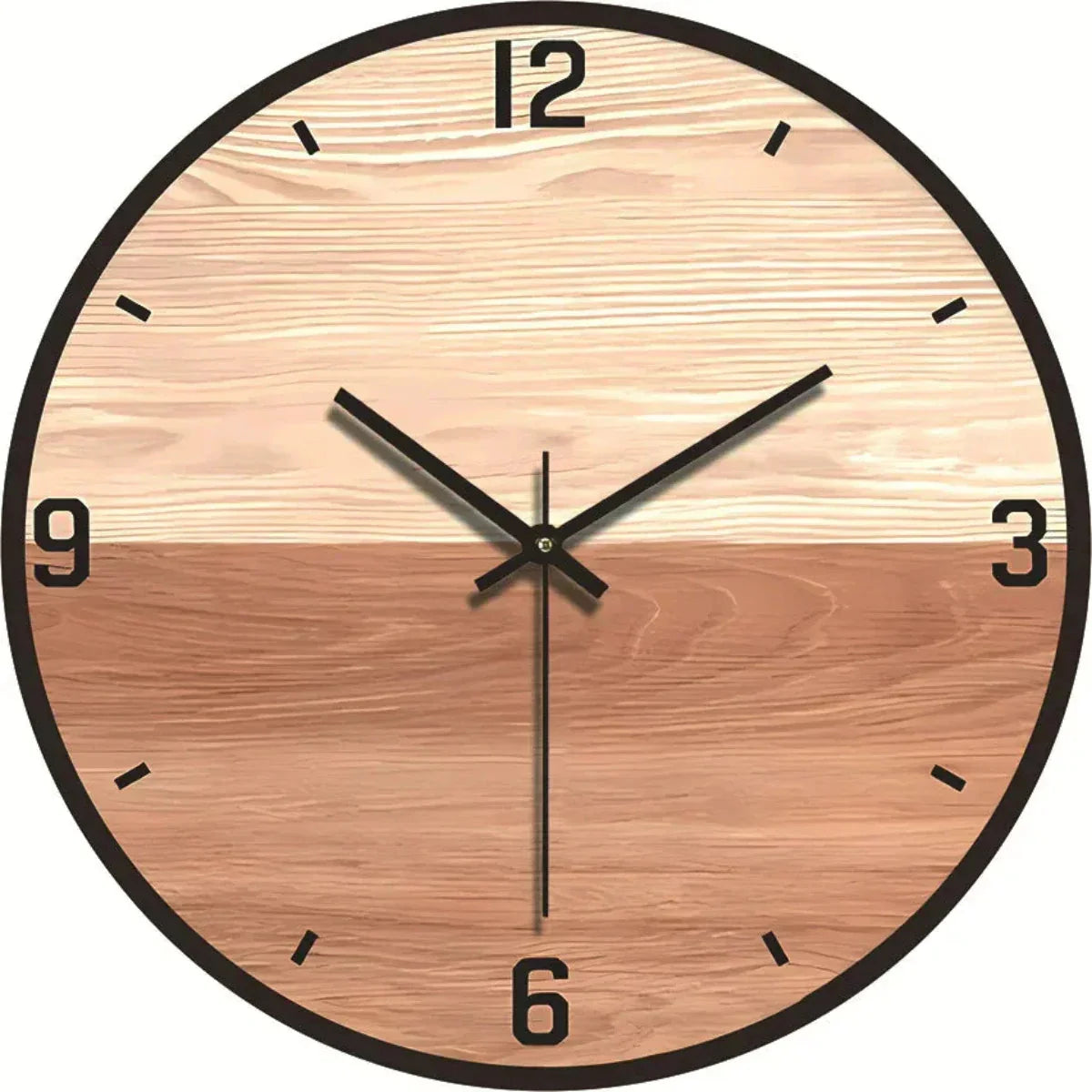 Wood-Effect Wall Clock with Silent Sweep Movement, 30 cm
