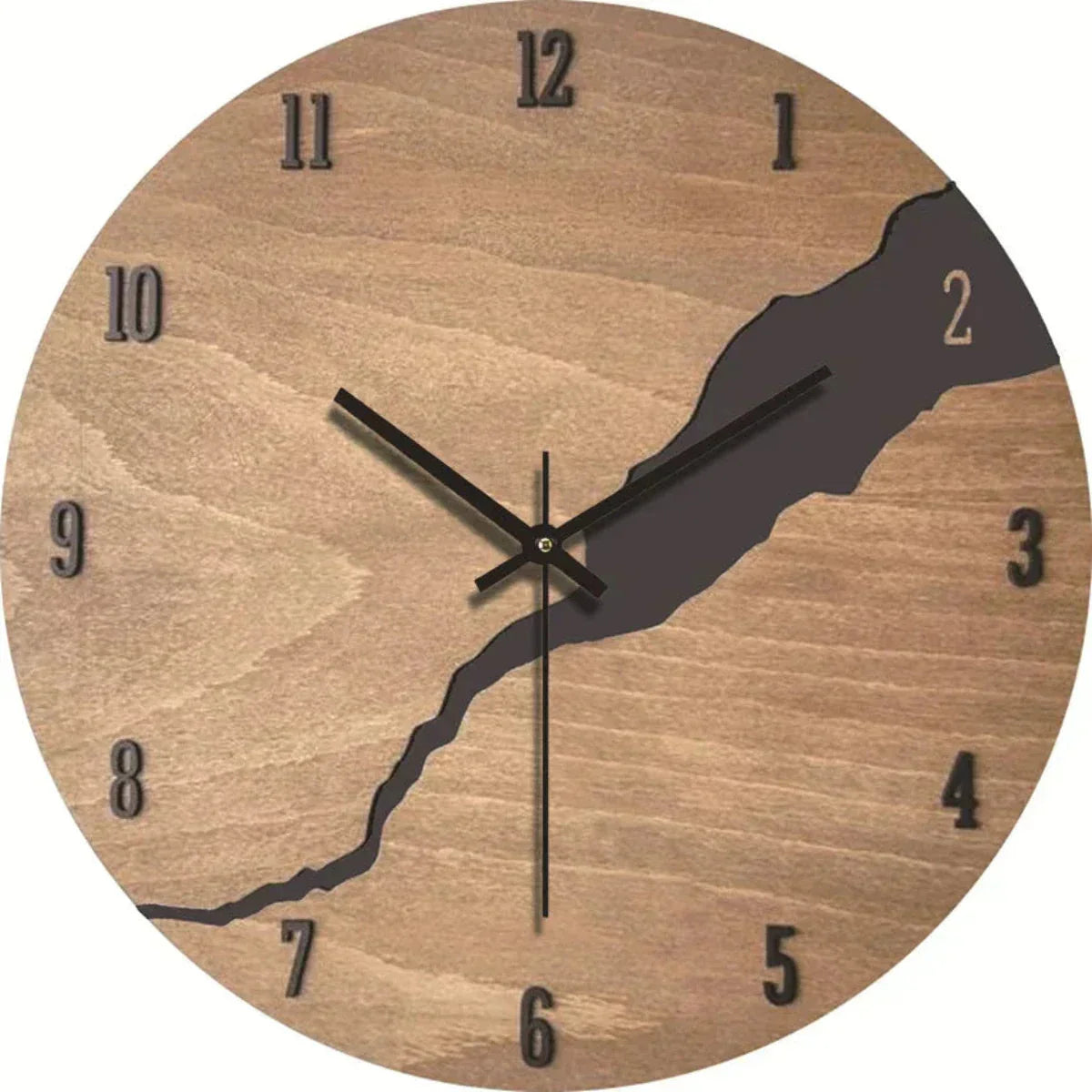 Wood-Effect Wall Clock with Silent Sweep Movement, 30 cm