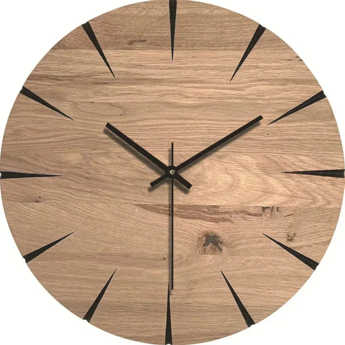 Wood-Effect Wall Clock with Silent Sweep Movement, 30 cm