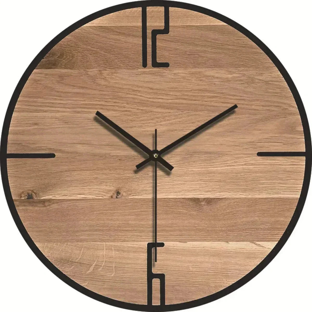Wood-Effect Wall Clock with Silent Sweep Movement, 30 cm