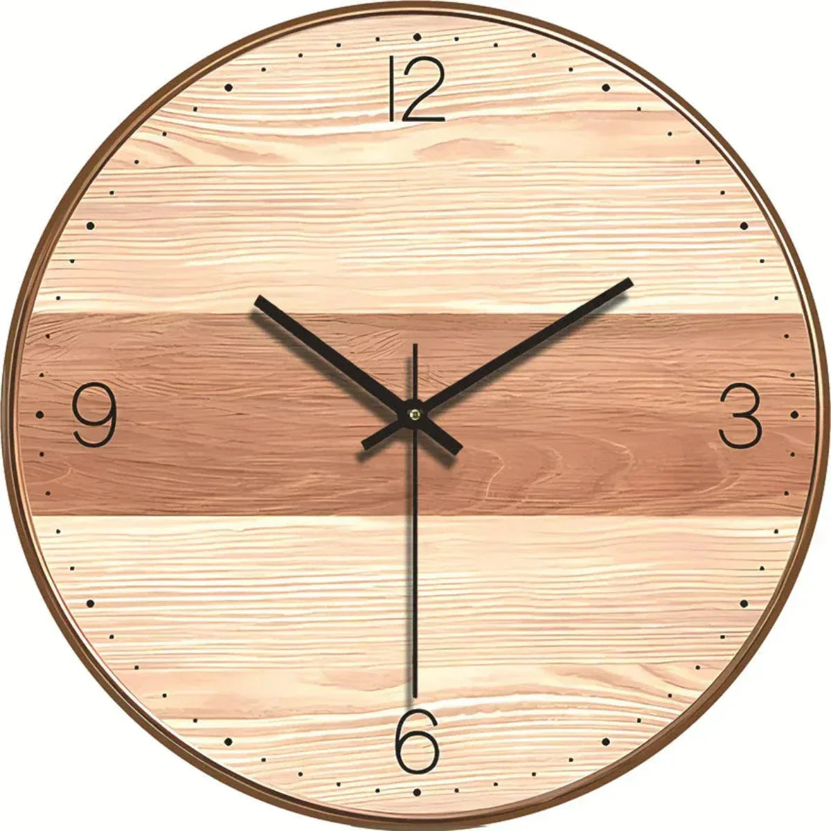 Wood-Effect Wall Clock with Silent Sweep Movement, 30 cm