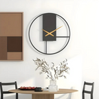 Open Frame Wall Clock with Gold Hands, Silent, 40 cm