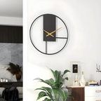 Open Frame Wall Clock with Gold Hands, Silent, 40 cm