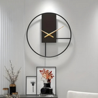Open Frame Wall Clock with Gold Hands, Silent, 40 cm