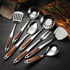 7-Piece Stainless Steel Kitchen Utensil Set, Mirror Finish