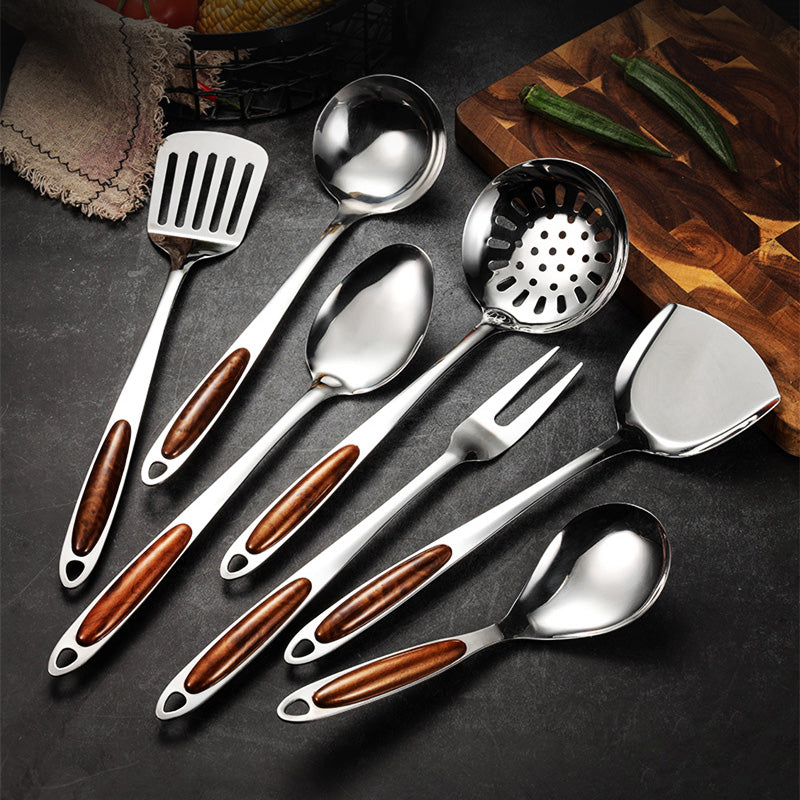 7-Piece Stainless Steel Kitchen Utensil Set, Mirror Finish
