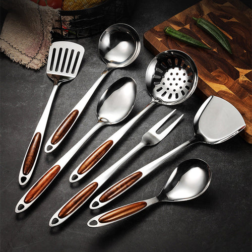 7-Piece Stainless Steel Kitchen Utensil Set, Mirror Finish