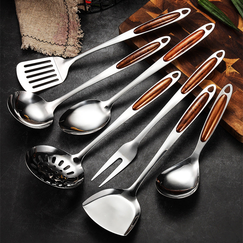 7-Piece Stainless Steel Kitchen Utensil Set, Mirror Finish