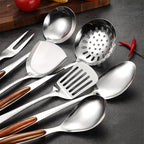 7-Piece Stainless Steel Kitchen Utensil Set, Mirror Finish