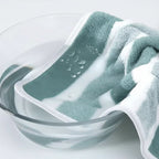 Striped Microfibre Towel Set, 8 Pieces, Quick-Dry