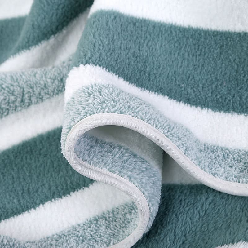 Striped Microfibre Towel Set, 8 Pieces, Quick-Dry