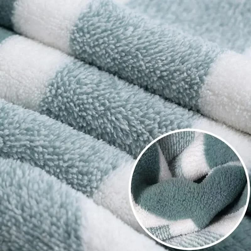 Striped Microfibre Towel Set, 8 Pieces, Quick-Dry