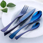 Holographic Stainless Steel Cutlery Set, 4 or 16 Pieces