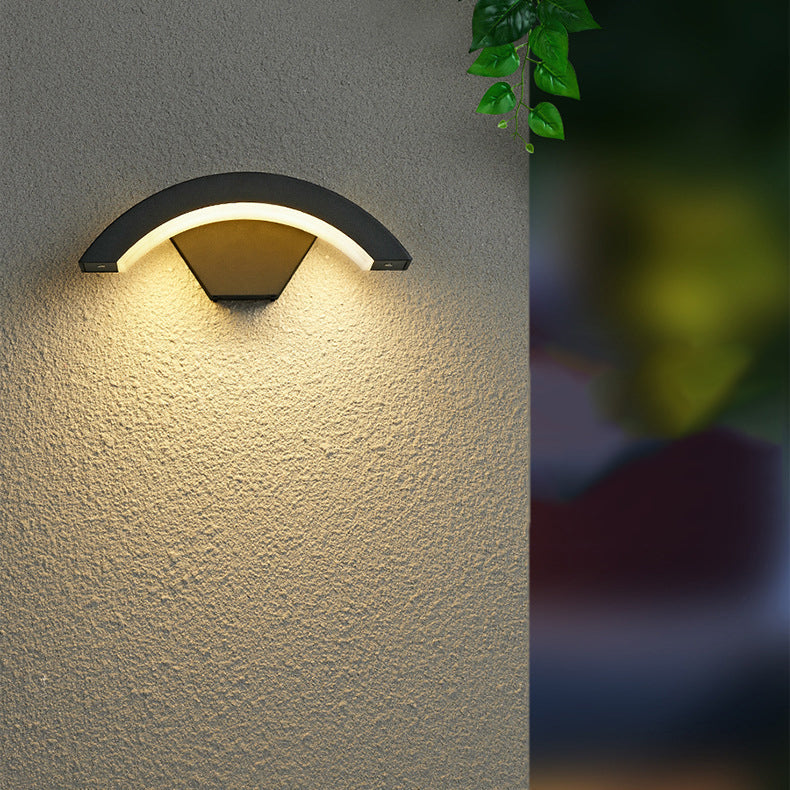 Outdoor Arc Wall Light with Motion Sensor Option, IP65