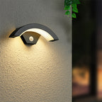 Outdoor Arc Wall Light with Motion Sensor Option, IP65