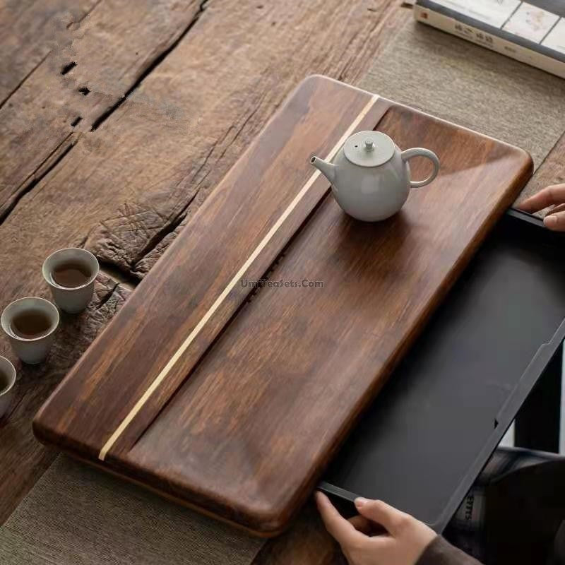 Bamboo Gongfu Tea Tray 50cm with Water Drainage
