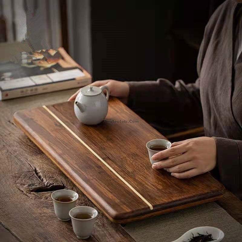 Bamboo Gongfu Tea Tray 50cm with Water Drainage