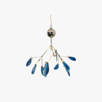 Agate Slice Chandelier with Botanical Branch Frame, G4 LED