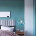 Agate Slice Chandelier with Botanical Branch Frame, G4 LED