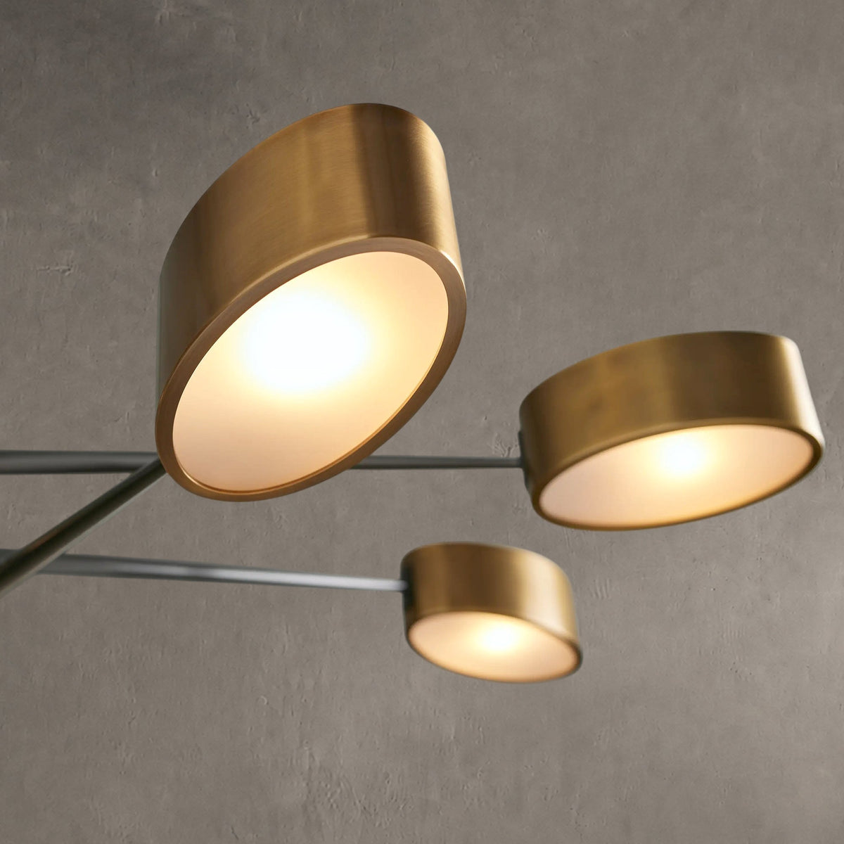 Art Deco 6-Light Chandelier with Adjustable Swivel Arms