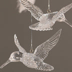 Glamour Feather Chandelier with Decorative Bird Figurines