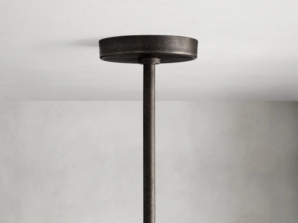 Industrial Ring Chandelier in Sand Cast Brass, 6 or 8 Lights
