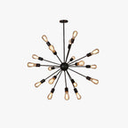Industrial Sputnik Chandelier with 12 to 20 Arms, Adjustable Drop