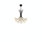 Dandelion Crystal Chandelier with Branching Metal Arms