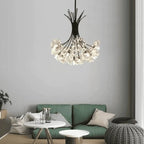 Dandelion Crystal Chandelier with Branching Metal Arms