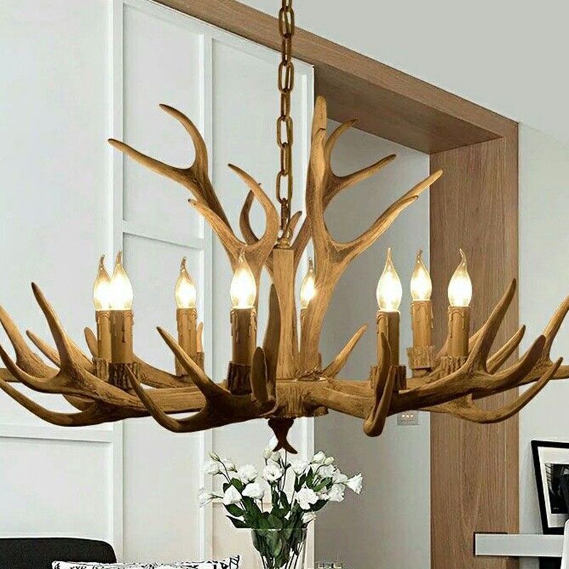 Retro Antler Chandelier with 6, 8 or 10 Lights