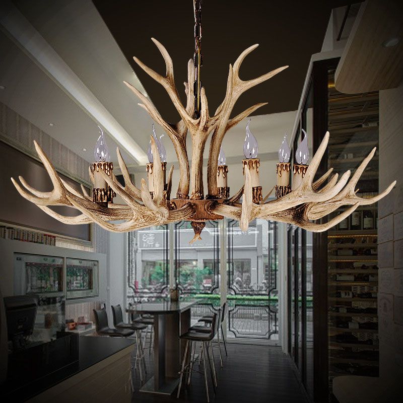 Retro Antler Chandelier with 6, 8 or 10 Lights